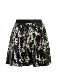 Essentiel Antwerp Sequin Floral Skirt | Black | FARFETCH at Farfetch